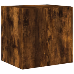 vidaXL TV Wall Cabinet with LED Lights Floating TV Unit TV Cabinet Smoked Oak