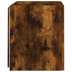 vidaXL TV Wall Cabinets with LED Lights Floating TV Unit 2 pcs Smoked Oak - Additional view 10