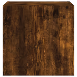 vidaXL TV Wall Cabinets with LED Lights Floating TV Unit 2 pcs Smoked Oak - Additional view 9