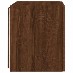 vidaXL TV Wall Cabinet with LED Lights Floating TV Unit TV Cabinet Brown Oak - Additional view 9