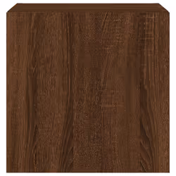 vidaXL TV Wall Cabinets with LED Lights Wall Mounted TV Units 2 pcs Brown Oak - Additional view 9
