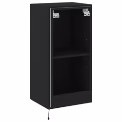 vidaXL TV Wall Cabinet with LED Lights Floating Wall Mounted TV Cabinet Black - Additional view 10