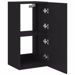 vidaXL TV Wall Cabinet with LED Lights Floating Wall Mounted TV Cabinet Black - Additional view 7