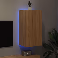 vidaXL TV Wall Cabinet with LED Lights Floating TV Unit TV Cabinet Sonoma Oak - Additional view 2
