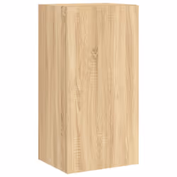 vidaXL TV Wall Cabinet with LED Lights Floating TV Unit TV Cabinet Sonoma Oak - Additional view 6