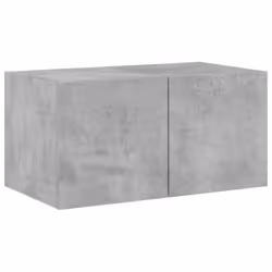 vidaXL TV Wall Cabinet with LED Lights Wall Mounted TV Units Concrete Grey - Additional view 6
