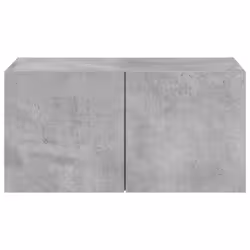 vidaXL TV Wall Cabinet with LED Lights Wall Mounted TV Units Concrete Grey - Additional view 8