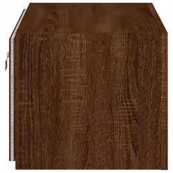 vidaXL TV Wall Cabinet with LED Lights Floating TV Unit TV Cabinet Brown Oak - Additional view 9