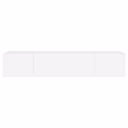vidaXL TV Wall Cabinets with LED Lights Wall Mounted TV Units 2 pcs White - Additional view 8