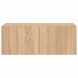 vidaXL TV Wall Cabinet with LED Lights Floating TV Unit TV Cabinet Sonoma Oak - Additional view 8