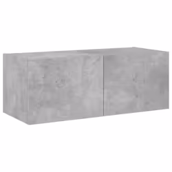 vidaXL TV Wall Cabinet with LED Lights Wall Mounted TV Units Concrete Grey - Additional view 6