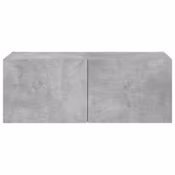 vidaXL TV Wall Cabinet with LED Lights Wall Mounted TV Units Concrete Grey - Additional view 8