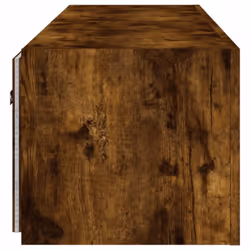 vidaXL TV Wall Cabinets with LED Lights Floating TV Unit 2 pcs Smoked Oak - Additional view 9