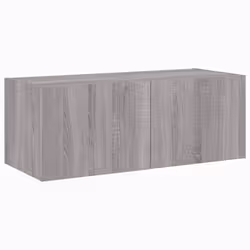 vidaXL TV Wall Cabinet with LED Lights Floating TV Unit TV Cabinet Grey Sonoma - Additional view 6