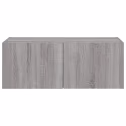 vidaXL TV Wall Cabinet with LED Lights Floating TV Unit TV Cabinet Grey Sonoma - Additional view 8
