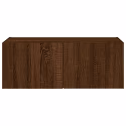 vidaXL TV Wall Cabinet with LED Lights Floating TV Unit TV Cabinet Brown Oak - Additional view 8