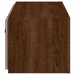 vidaXL TV Wall Cabinet with LED Lights Floating TV Unit TV Cabinet Brown Oak - Additional view 9