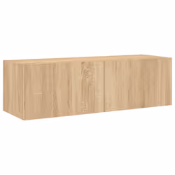 vidaXL TV Wall Cabinet with LED Lights Floating TV Unit TV Cabinet Sonoma Oak