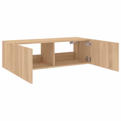 vidaXL TV Wall Cabinet with LED Lights Floating TV Unit TV Cabinet Sonoma Oak - Additional view 8