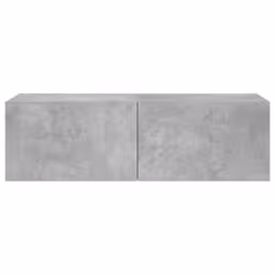 vidaXL TV Wall Cabinet with LED Lights Wall Mounted TV Units Concrete Grey - Additional view 9