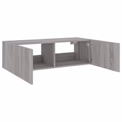 vidaXL TV Wall Cabinet with LED Lights Floating TV Unit TV Cabinet Grey Sonoma - Additional view 8