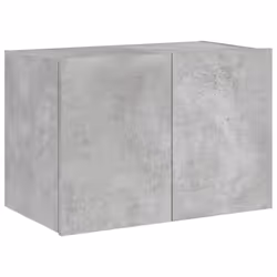 vidaXL TV Wall Cabinet with LED Lights Wall Mounted TV Units Concrete Grey - Additional view 2