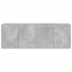vidaXL TV Wall Cabinets with LED Lights Floating TV Unit 2 pcs Concrete Grey - Additional view 7