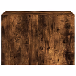vidaXL TV Wall Cabinet with LED Lights Floating TV Unit TV Cabinet Smoked Oak - Additional view 8