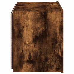 vidaXL TV Wall Cabinet with LED Lights Floating TV Unit TV Cabinet Smoked Oak - Additional view 9