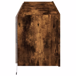vidaXL TV Wall Cabinets with LED Lights Floating TV Unit 2 pcs Smoked Oak - Additional view 8