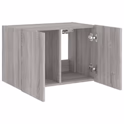 vidaXL TV Wall Cabinet with LED Lights Floating TV Unit TV Cabinet Grey Sonoma - Additional view 6