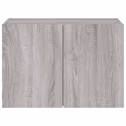vidaXL TV Wall Cabinet with LED Lights Floating TV Unit TV Cabinet Grey Sonoma - Additional view 7