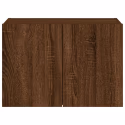 vidaXL TV Wall Cabinet with LED Lights Floating TV Unit TV Cabinet Brown Oak - Additional view 8