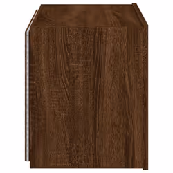 vidaXL TV Wall Cabinet with LED Lights Floating TV Unit TV Cabinet Brown Oak - Additional view 9