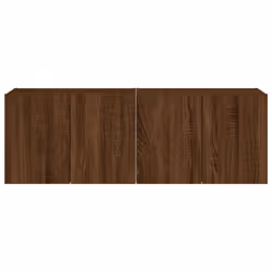 vidaXL TV Wall Cabinets with LED Lights Wall Mounted TV Units 2 pcs Brown Oak - Additional view 7