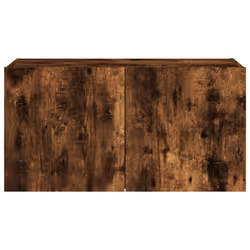 vidaXL TV Wall Cabinet with LED Lights Floating TV Unit TV Cabinet Smoked Oak - Additional view 8