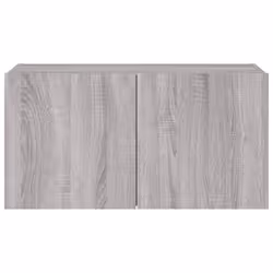 vidaXL TV Wall Cabinet with LED Lights Floating TV Unit TV Cabinet Grey Sonoma - Additional view 8