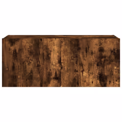 vidaXL TV Wall Cabinet with LED Lights Floating TV Unit TV Cabinet Smoked Oak - Additional view 8