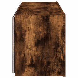 vidaXL TV Wall Cabinet with LED Lights Floating TV Unit TV Cabinet Smoked Oak - Additional view 9