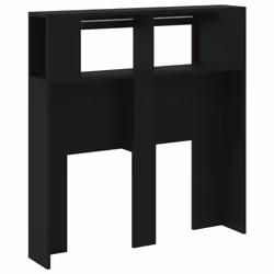 vidaXL LED Headboard Bed Header Bedroom Storage Bed Headboard Engineered Wood - black, 100 x 103.5 cm - Additional view 7