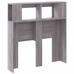 vidaXL LED Headboard Bed Header Bedroom Storage Bed Headboard Engineered Wood - grey sonoma, 100 x 103.5 cm - Additional view 7