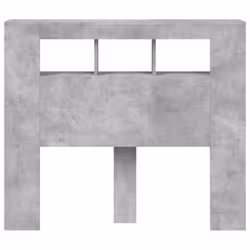 vidaXL LED Headboard Bed Header Bedroom Storage Bed Headboard Engineered Wood - concrete grey, 120 x 103.5 cm - Additional view 5
