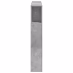 vidaXL LED Headboard Bed Header Bedroom Storage Bed Headboard Engineered Wood - concrete grey, 120 x 103.5 cm - Additional view 6