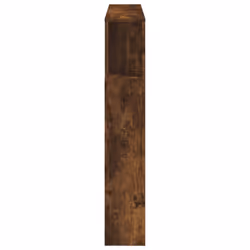 vidaXL LED Headboard Bed Header Bedroom Storage Bed Headboard Engineered Wood - smoked oak, 120 x 103.5 cm - Additional view 5