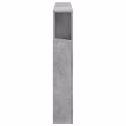 vidaXL LED Headboard Bed Header Bedroom Storage Bed Headboard Engineered Wood - concrete grey, 140 x 103.5 cm - Additional view 6