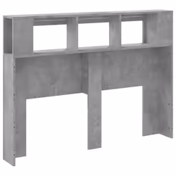 vidaXL LED Headboard Bed Header Bedroom Storage Bed Headboard Engineered Wood - concrete grey, 140 x 103.5 cm - Additional view 7