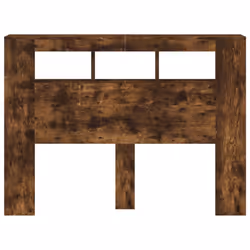 vidaXL LED Headboard Bed Header Bedroom Storage Bed Headboard Engineered Wood - smoked oak, 140 x 103.5 cm - Additional view 5