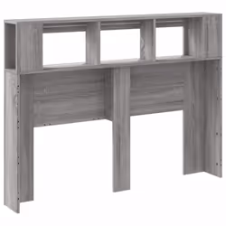 vidaXL LED Headboard Bed Header Bedroom Storage Bed Headboard Engineered Wood - grey sonoma, 140 x 103.5 cm - Additional view 7