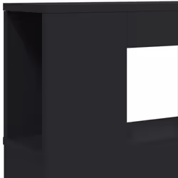 vidaXL LED Headboard Bed Header Bedroom Storage Bed Headboard Engineered Wood - black, 160 x 18.5 x 103.5 cm - Additional view 8