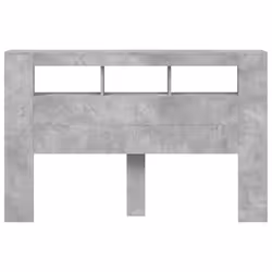 vidaXL LED Headboard Bed Header Bedroom Storage Bed Headboard Engineered Wood - concrete grey, 160 x 18.5 x 103.5 cm - Additional view 5
